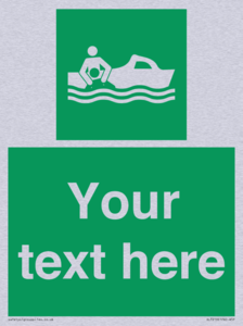 Custom sign safe condition Rescue boat